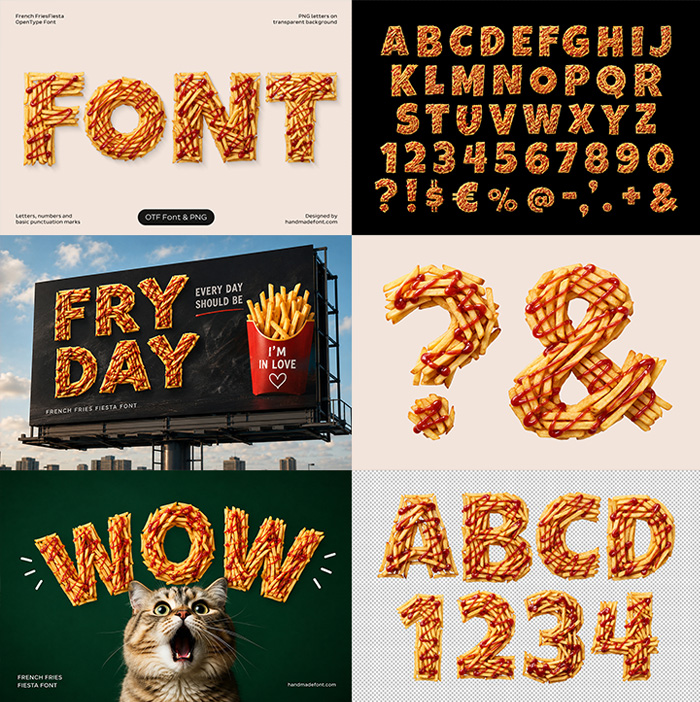 French Fries Fiesta Font. Feast your eyes on this! - Image 2