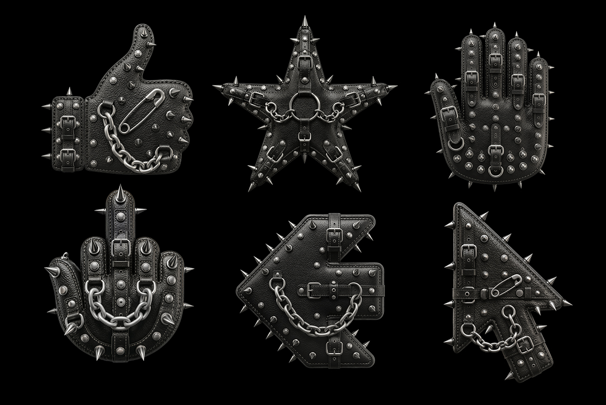 Black Punk Font Black Punk OTF Font letters with spikes