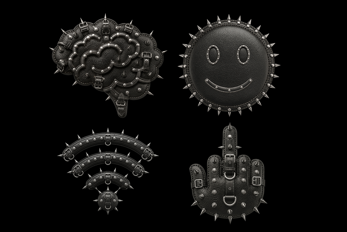 Black Punk Font Black Punk OTF Font letters with spikes