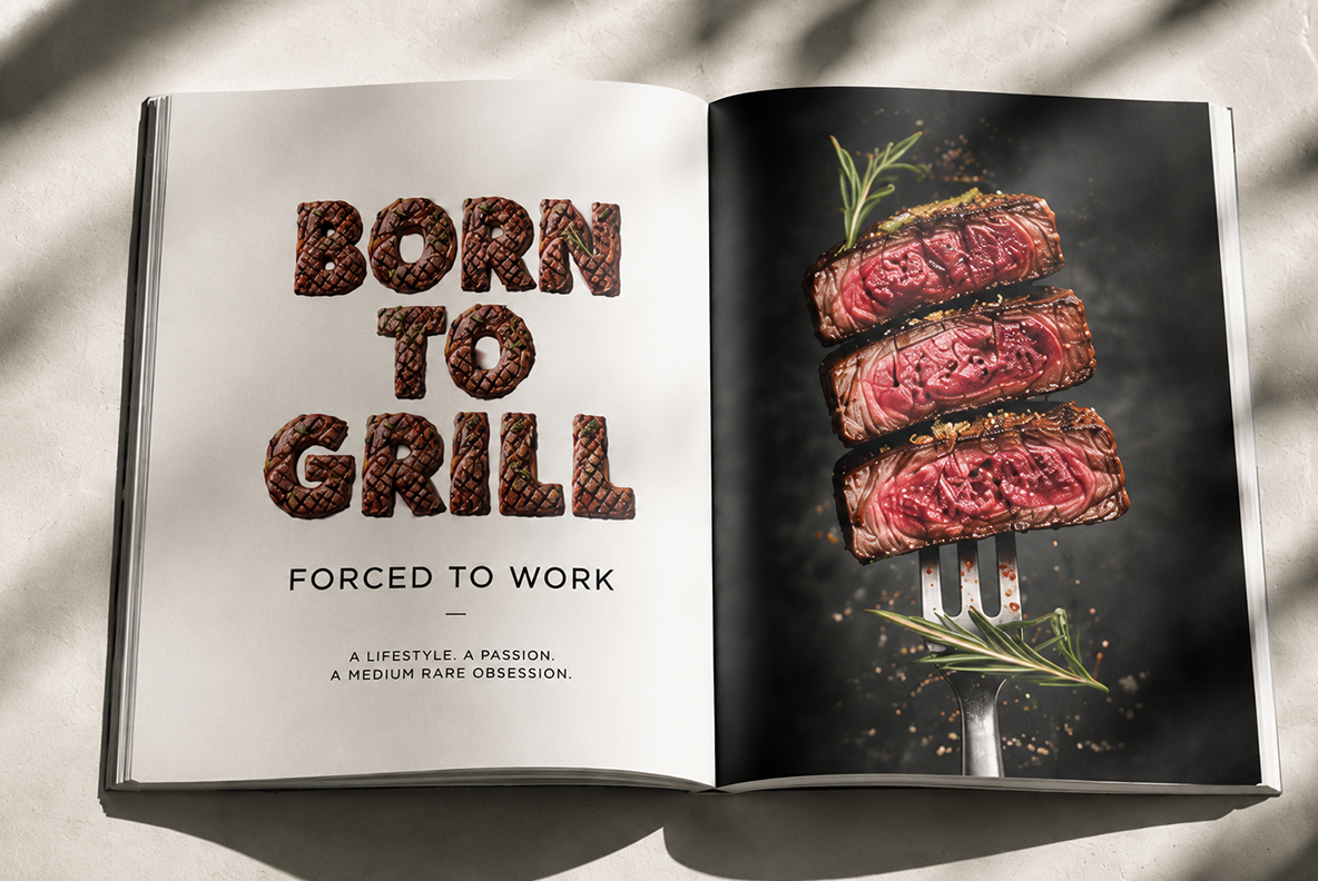 Steakhouse Font Steak Alpabet