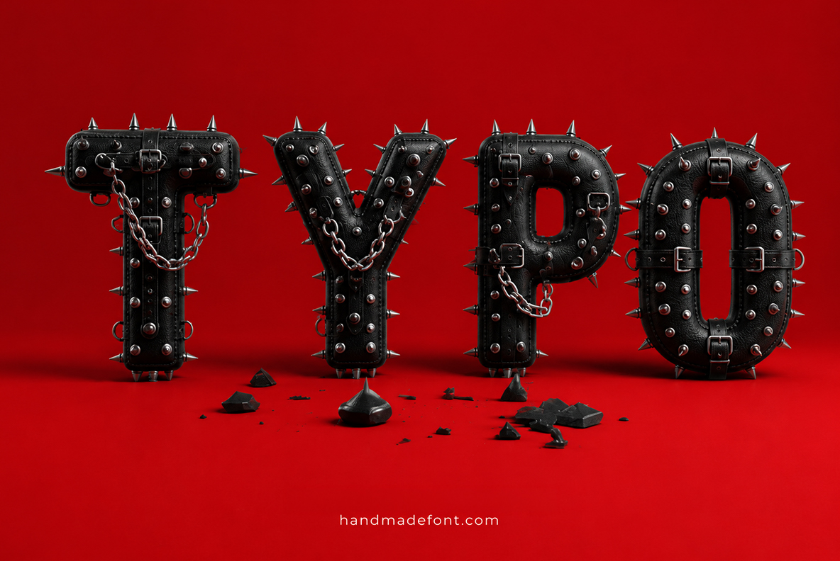 Black Punk Font Black Punk OTF Font letters with spikes