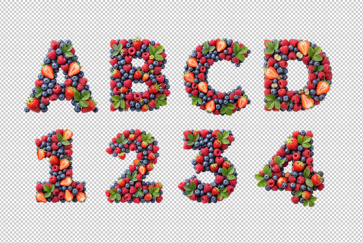 Summer Berries Font Berries Alphabet