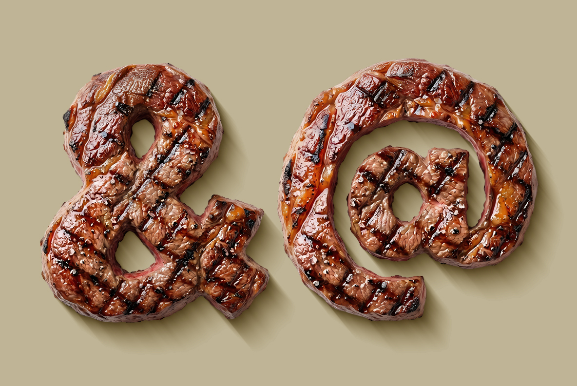Steakhouse Font Steak Alpabet
