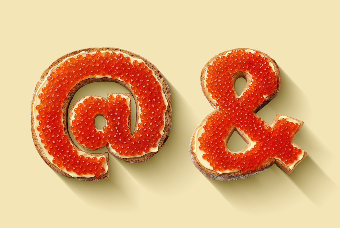 Premium Caviar Font Premium Caviar Font red caviar alphabet on toast
