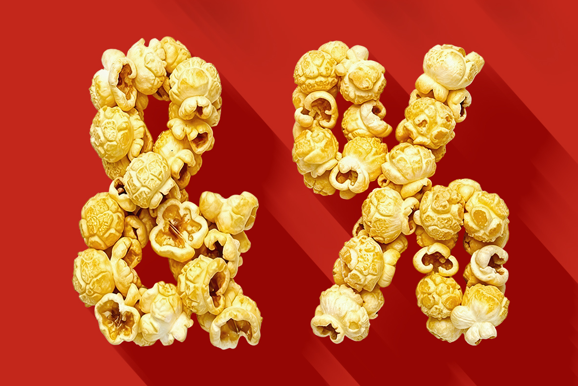 Golden Popcorn Font Popcorn Alphabet