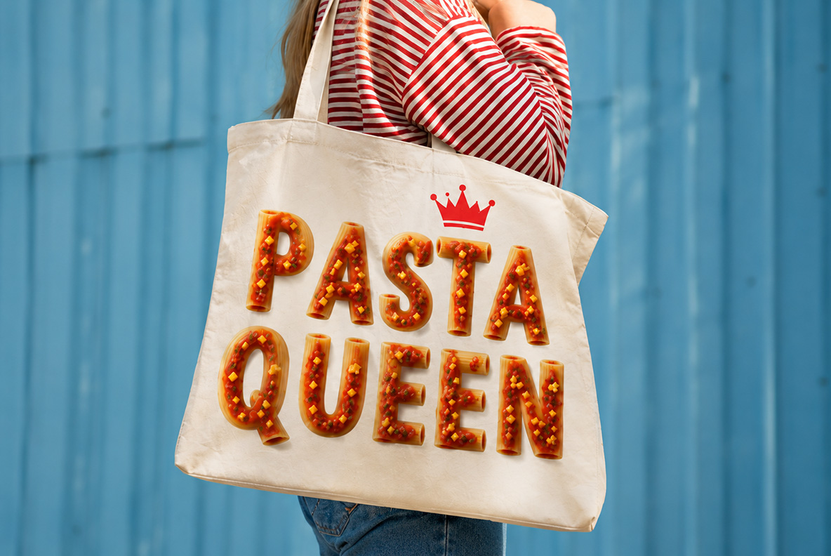 Pasta Fusion Font Pasta Alphabet