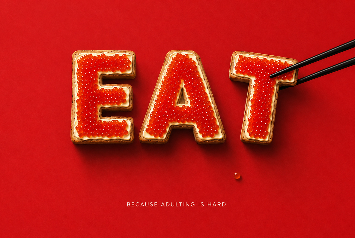 Premium Caviar Font Premium Caviar Font red caviar alphabet on toast