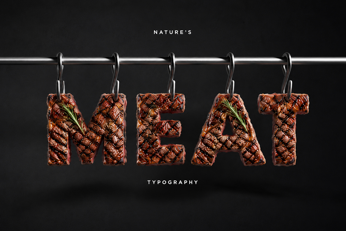 Steakhouse Font Steak Alpabet