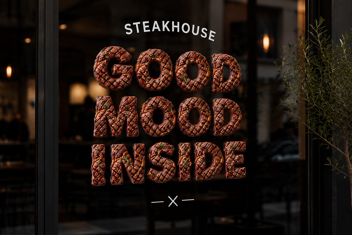 Steakhouse Font Steak Alpabet