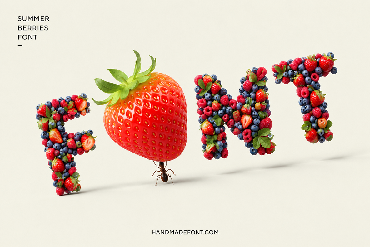 Summer Berries Font Berries Alphabet