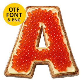 Red Caviar alphabet
