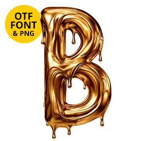 Golden Drip Font. Melted luxury at your fingertips!