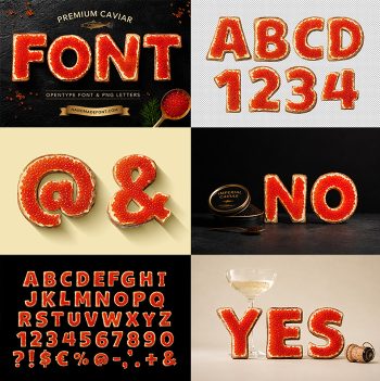 Red Caviar alphabet