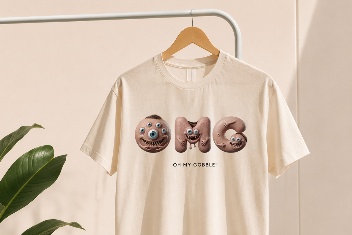 Gobble Monster Font Gobble Monster Alphabet. OTF font and PNG letters.