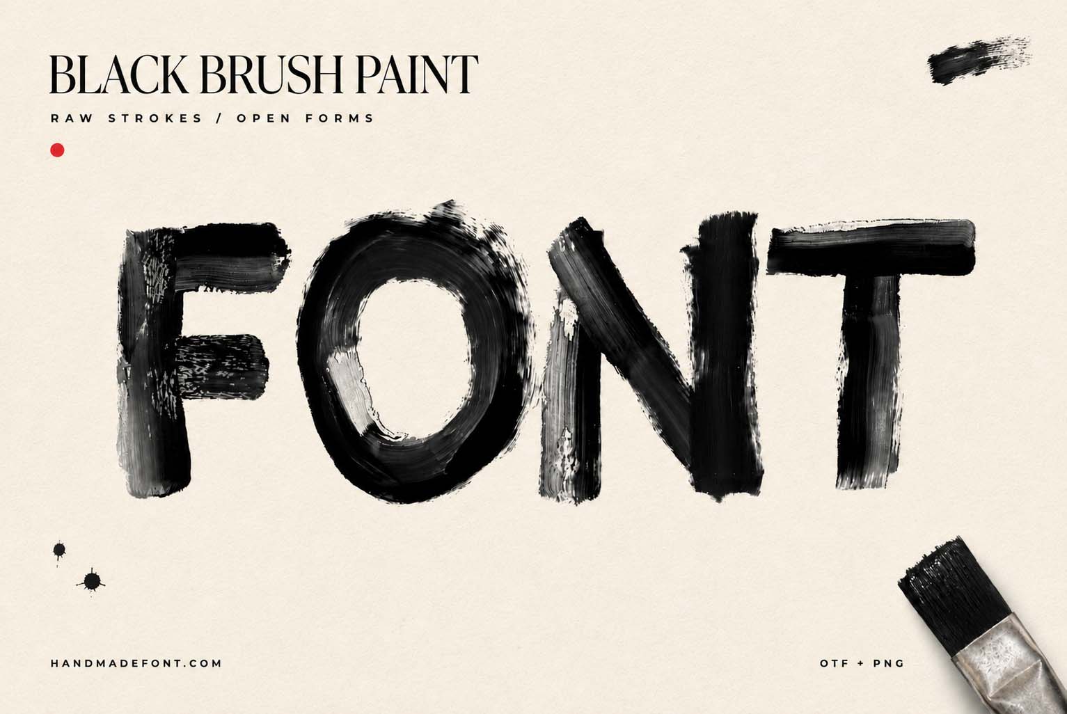 Black Brush Paint Font – expressive ink lettering for editorial design