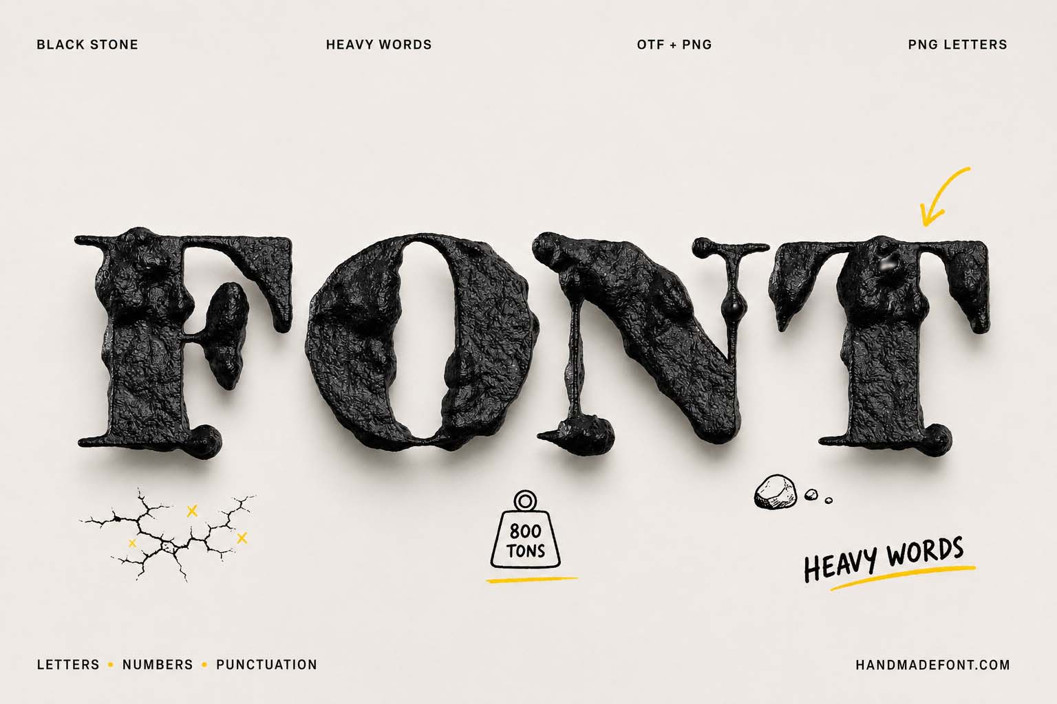 Black Stone Font – dark rock typography for dramatic branding and posters