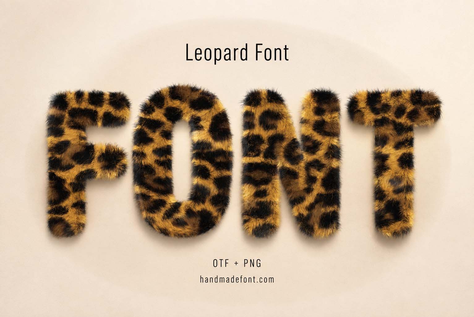 Leopard Font spotted animal fur typography preview