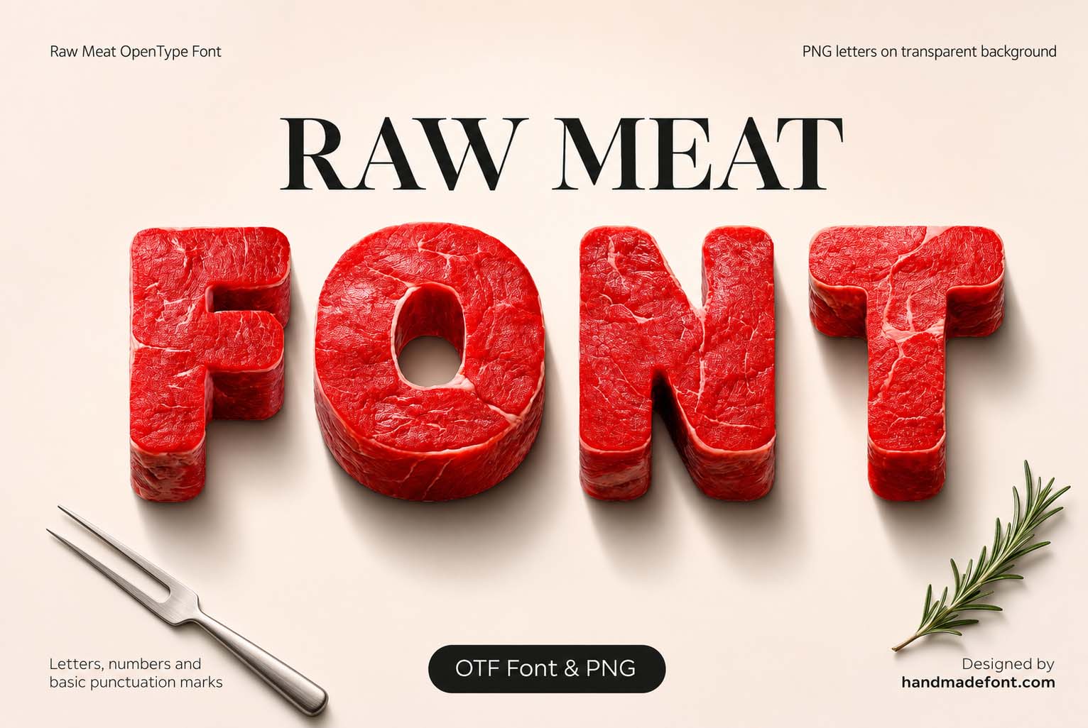Crispy Bread Font made from fresh baked bread letters