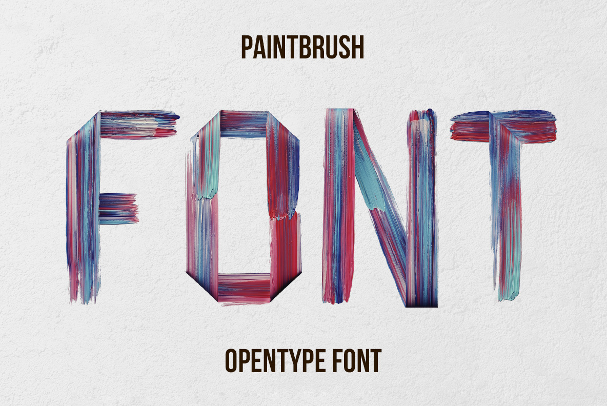 Paintbrush Font with handcrafted brush stroke letters