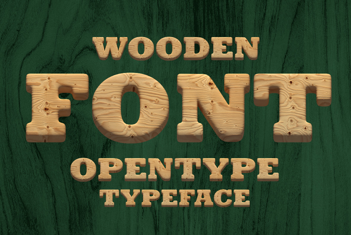 Wooden Font – Natural Timber Typography Wooden Font – Natural Timber Typography
