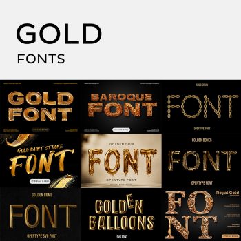 Gold Fonts – Creative Golden Typefaces & Lettering