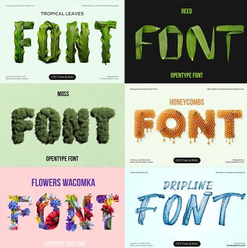 Nature fonts made by handmadefont