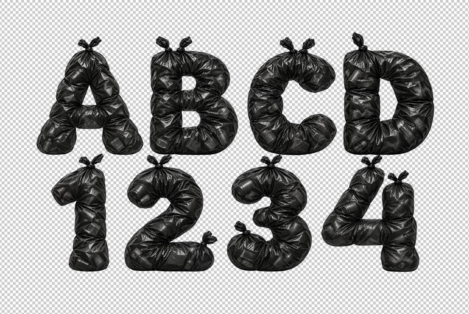 PNG letters of the Urban Rubbish Font Transparent PNG letters and digits of the Urban Rubbish Font
