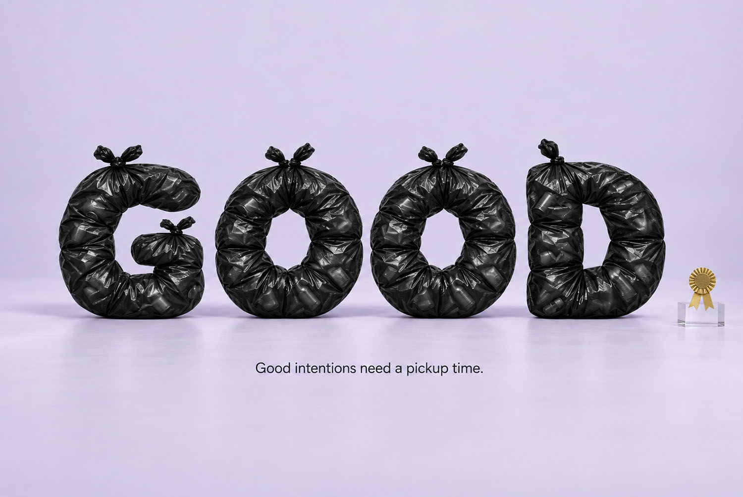 The word GOOD in the Urban Rubbish Font The word GOOD set in the Urban Rubbish Font on a lilac backdrop