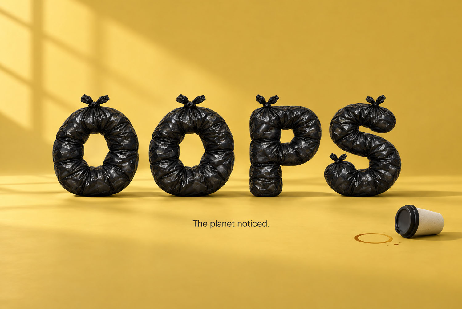 The word OOPS in the Urban Rubbish Font The word OOPS set in the Urban Rubbish Font on a yellow backdrop