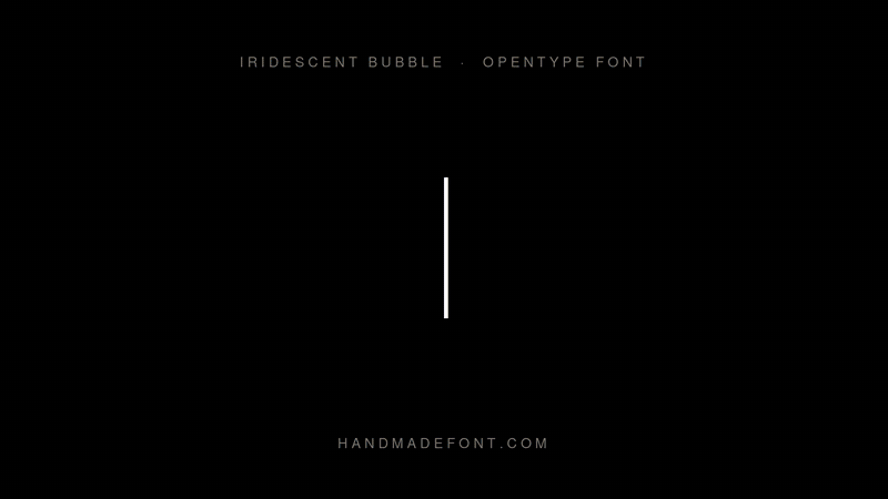 Iridescent Bubble Font Typewriter preview Iridescent Bubble Font Typewriter