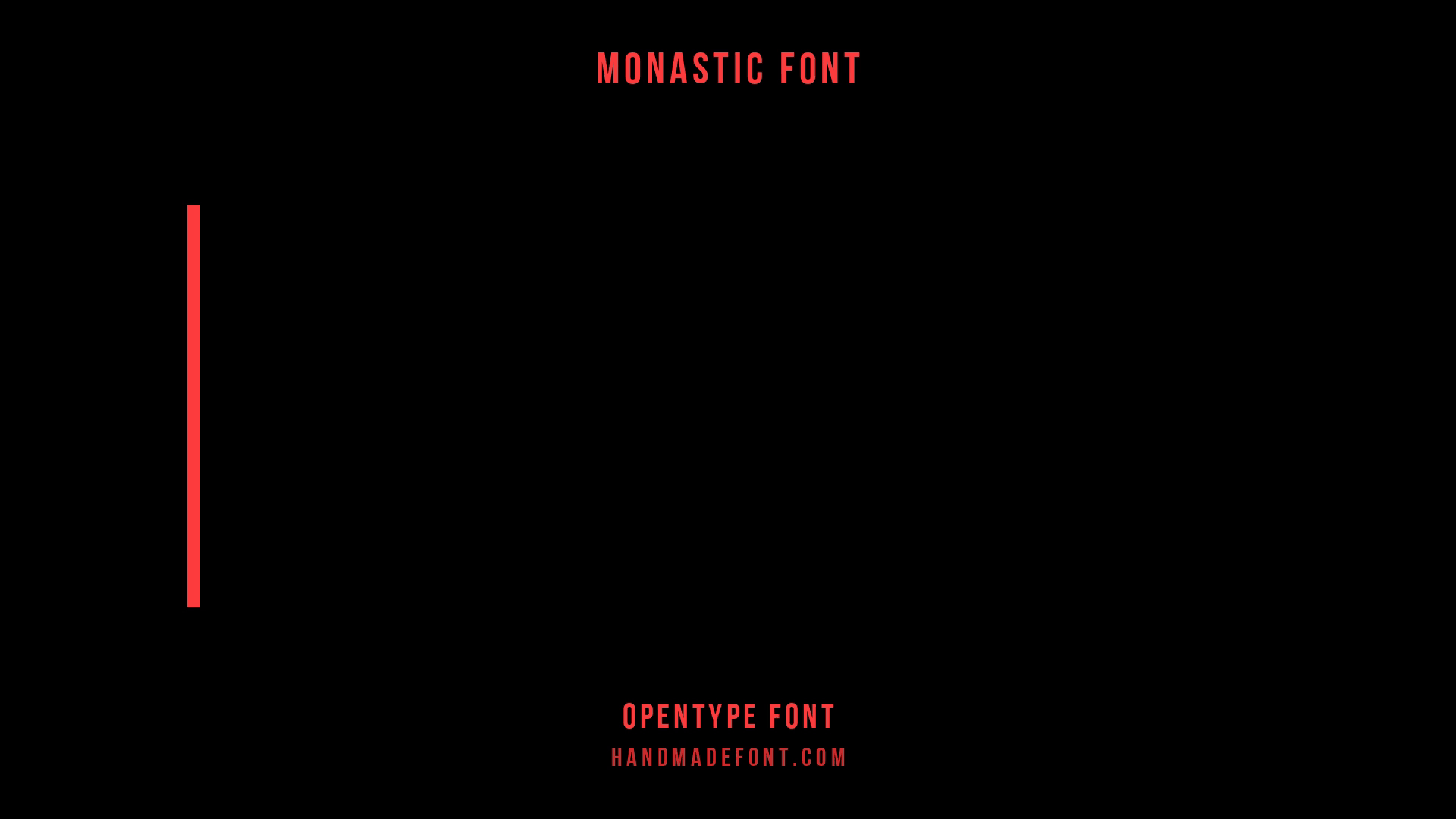 Monastic Quill Typewriter Animation Animated text typed out in the rough Monastic Quill style on black