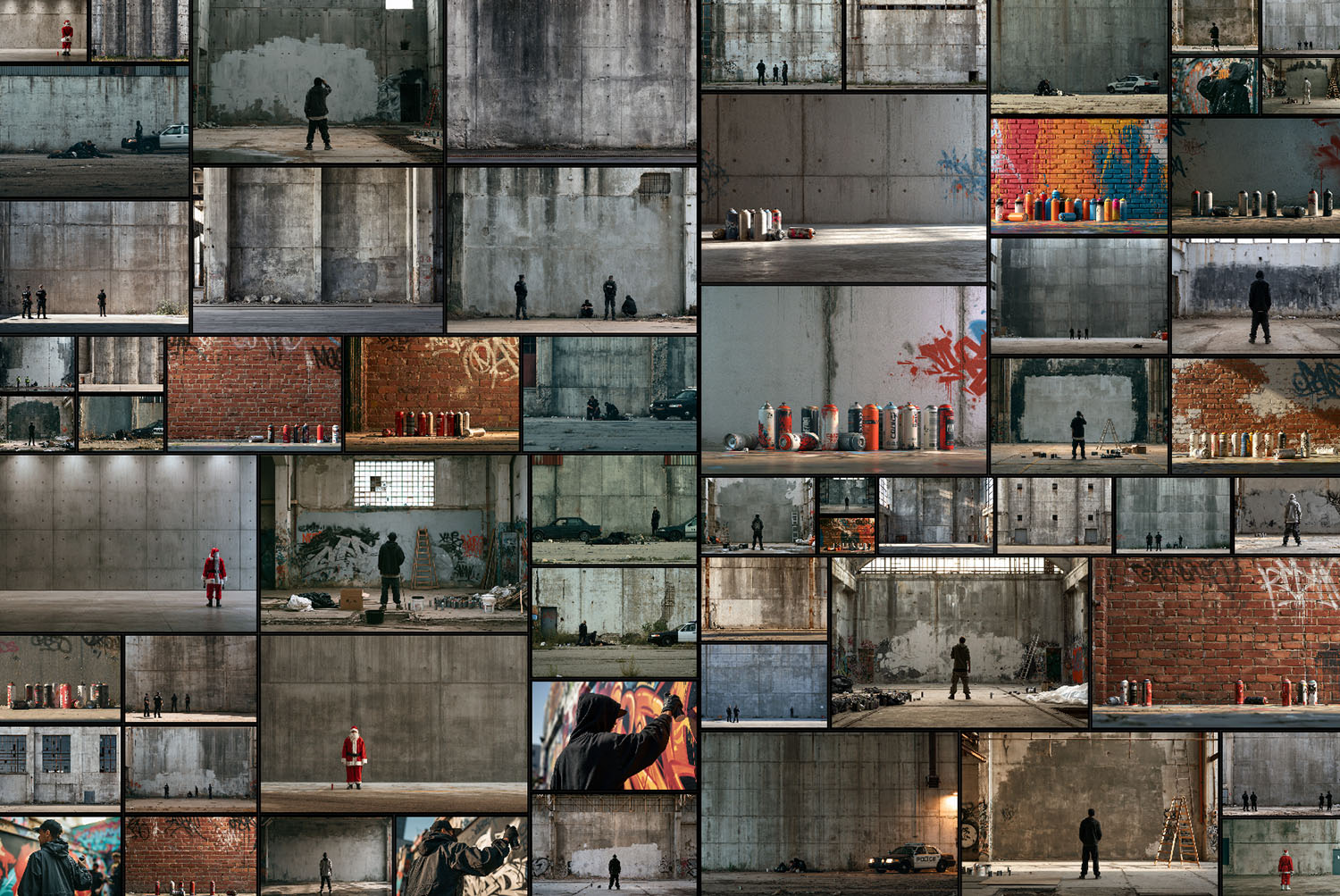 Drip Marker Font Mockup Backgrounds Grid of mockup backgrounds included with the Drip Marker Font: warehouses, brick walls and spray-can still lifes